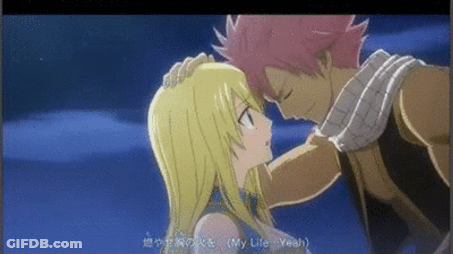 Fairy Tail Natsu & Lucy Sweet Night GIF