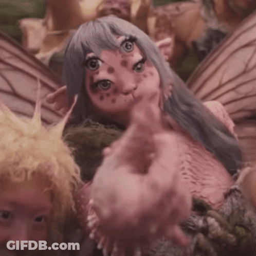 Fairy With Three Eyes Pointing GIF