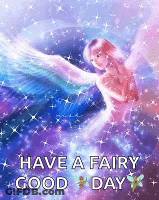 Fairy With Wings Saying Have A Fairy Good Day GIF