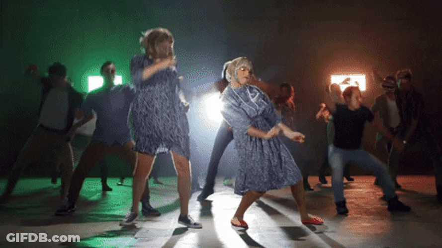 Fake Old Lady Dancing In Dance Floor GIF