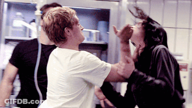 Fake Slap Everlark GIF