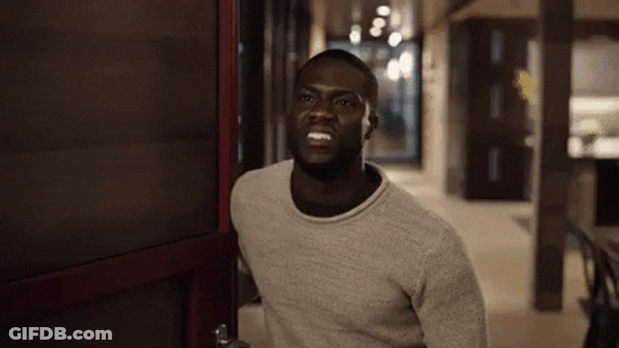 Fake Smile Kevin Hart Surprised GIF