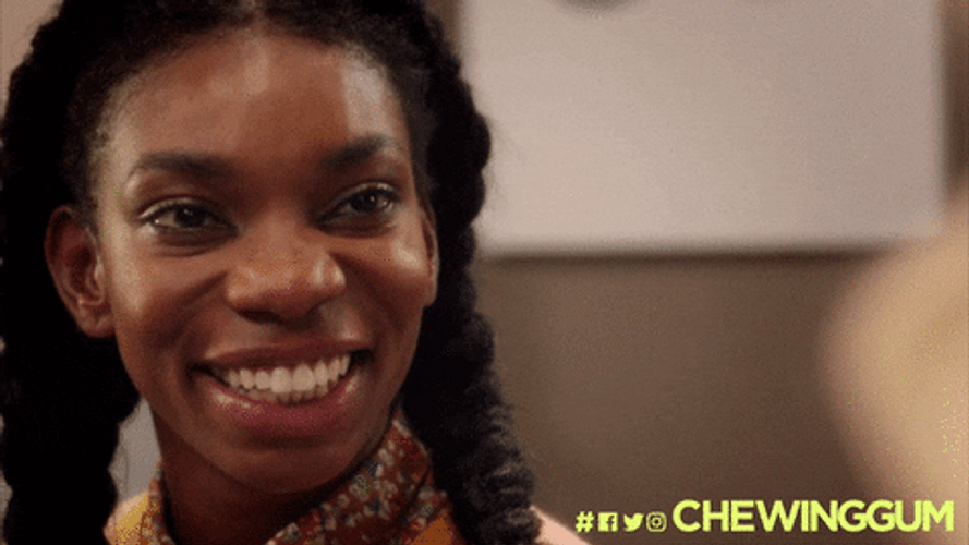 Fake Smile Michaela Coel Chewing Gum GIF