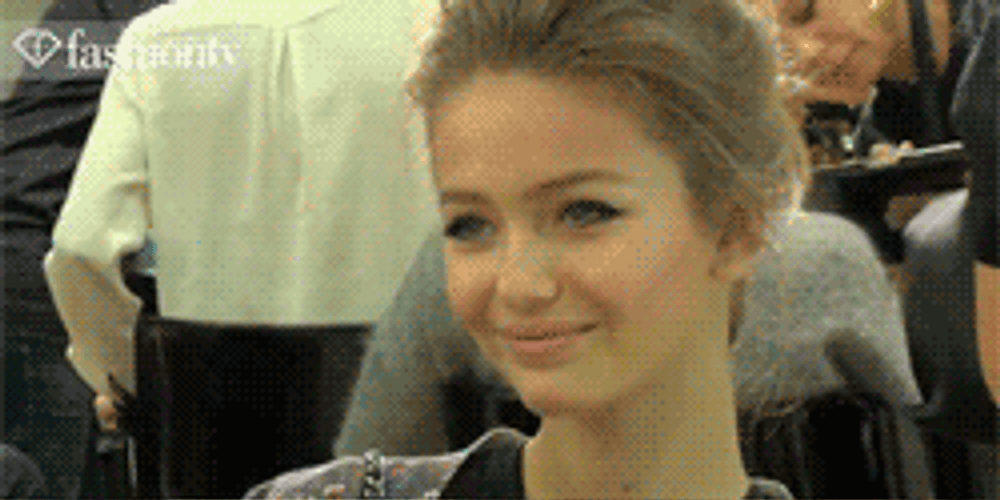 Fake Smile Sad Fashion Model GIF