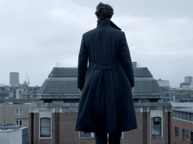 Fake Suicide Jump Sherlock GIF
