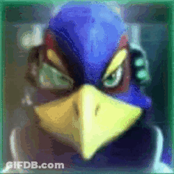 Falcon Face With Blue Mask GIF