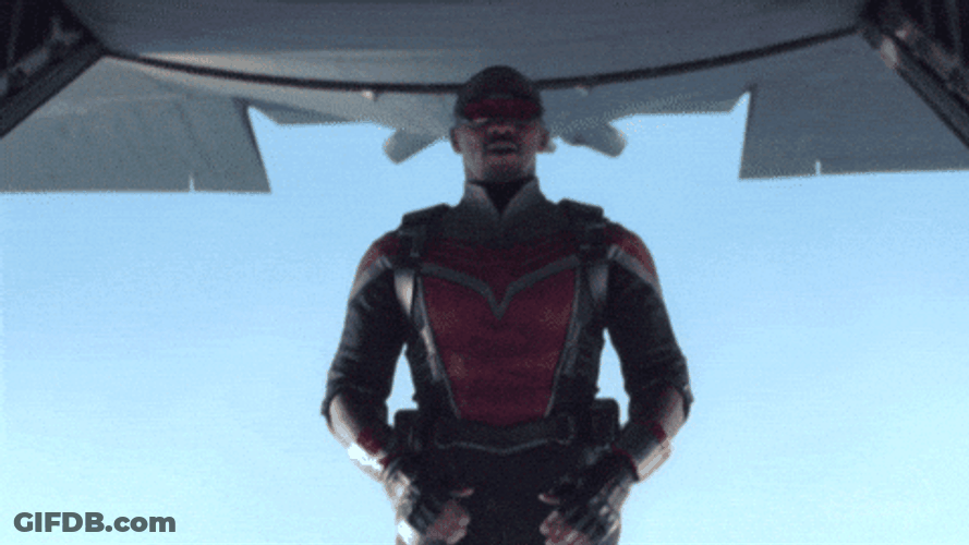 Falcon Free Fall From Sky GIF