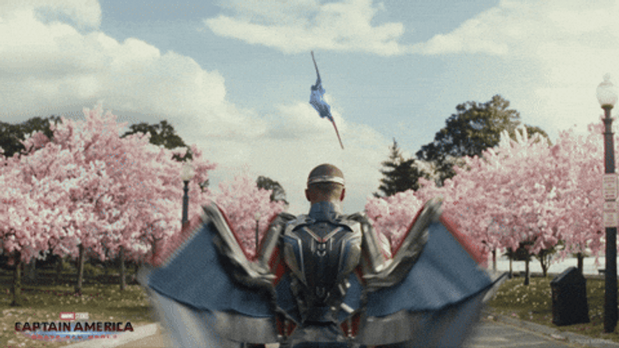 Falcon Of Avengers Spread His Wings GIF