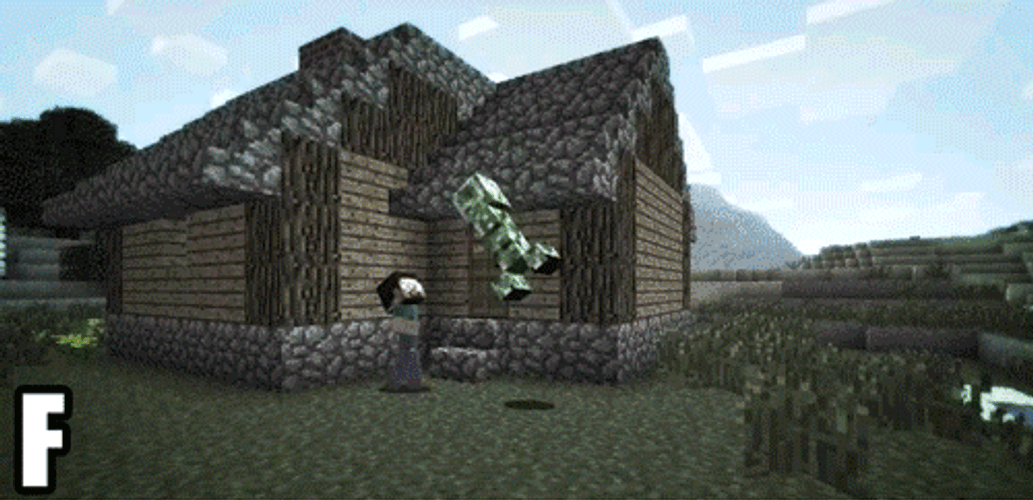 Falcon Punch Minecraft Style GIF