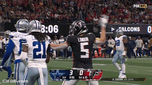 Falcons Vs Cowboys Football Game On Fox NFL GIF