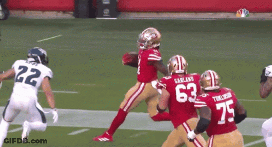 Falcons Winning Aiyuk High Jump GIF