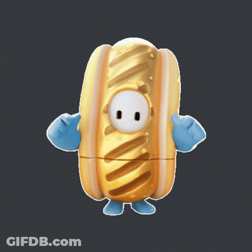 Fall Guys Glizzy Outfit GIF