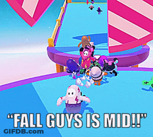 Fall Guys Playing Video Game GIF