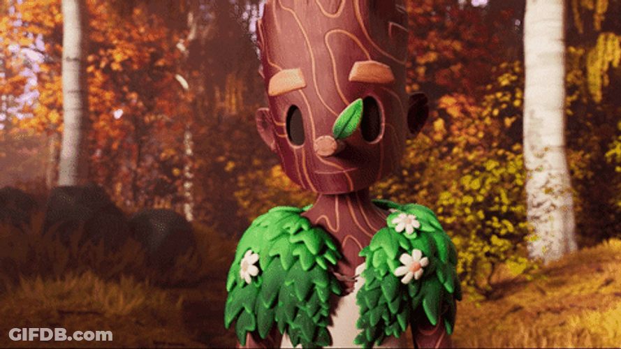 Fall Leaf Woodies Tree Smiling GIF