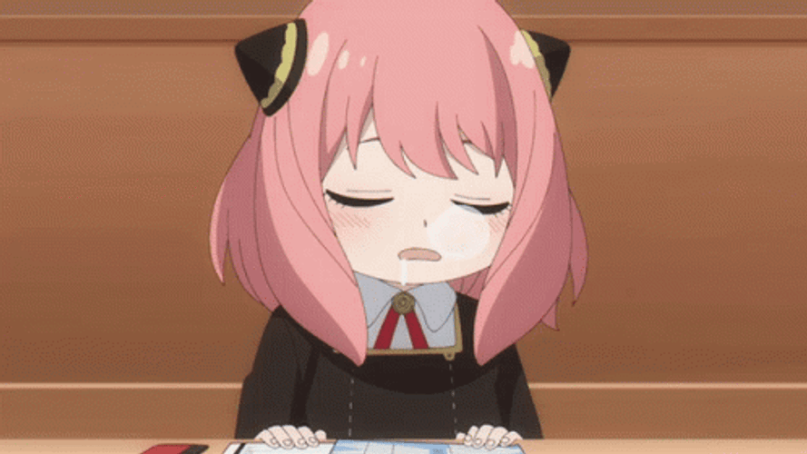Falling Asleep Anya Forger GIF