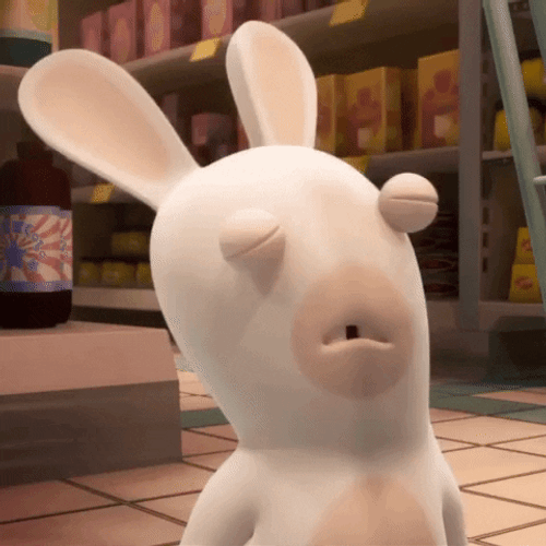 Falling Asleep Rabbids GIF