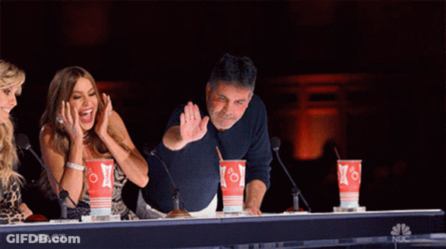 Falling Confetti Golden Buzzer GIF