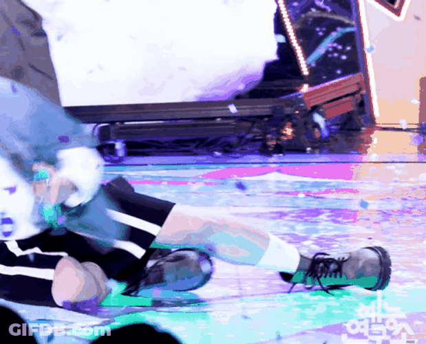 Falling Confetti Tired Dancer GIF