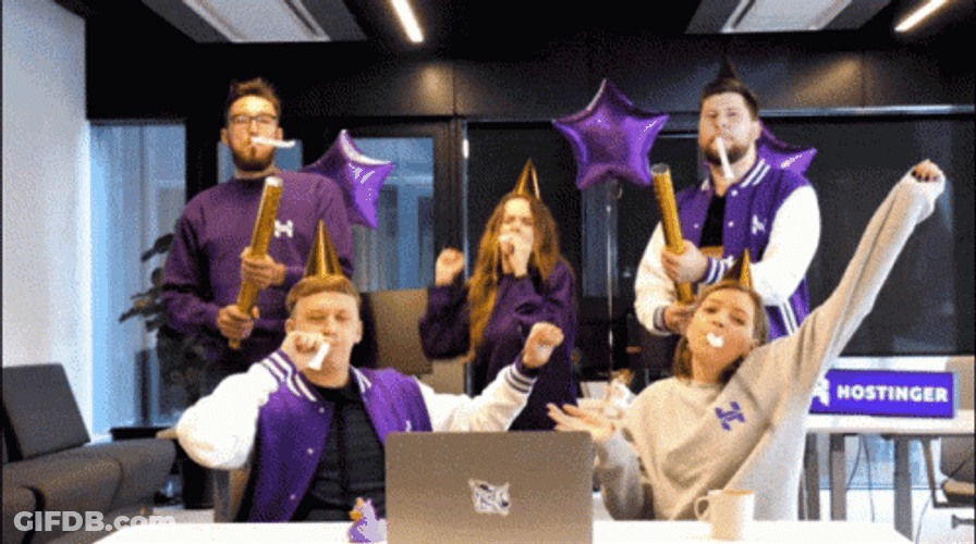 Falling Confetti Work Celebration GIF