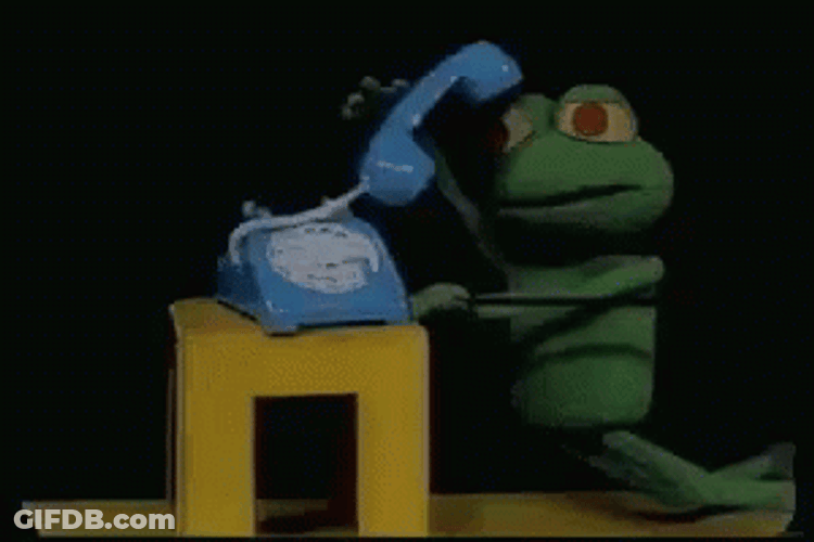 Falling Down Kermit The Frog Talking On Phone GIF