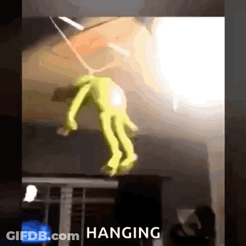 Falling From Ceiling Kermit The Frog GIF