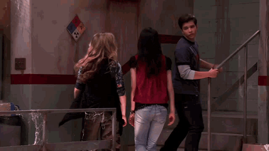 Falling Gibby Gibson ICarly GIF