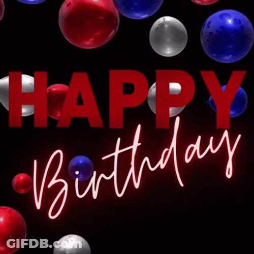 Falling Happy Birthday Balloons GIF