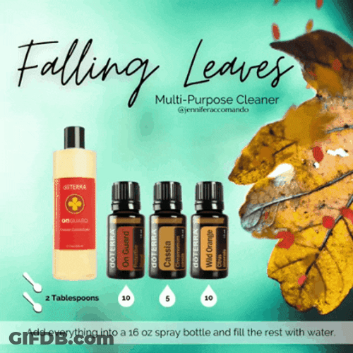 Falling Leaves Essential Oils Spray Bottles GIF