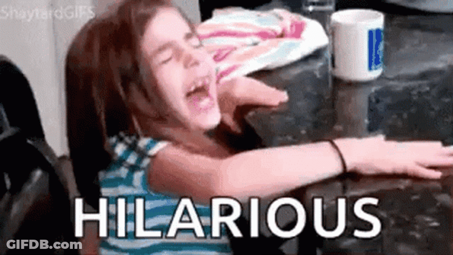 Falling Off Chair Laughing Hilarious GIF