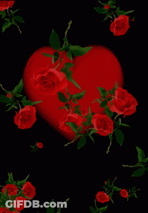 Falling Rosas Within The Heart GIF