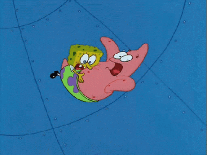 Falling SpongeBob Patrick Star GIF