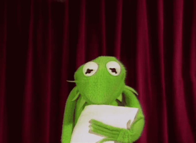 Falling Weight Kermit The Frog Nervous GIF