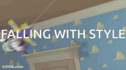Falling With Style On Brown Background GIF