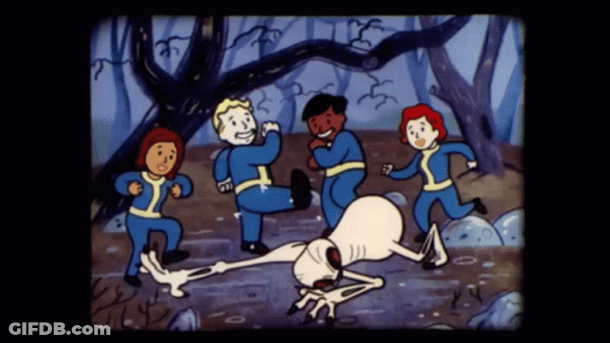 Fallout 76 Fighting Boys GIF