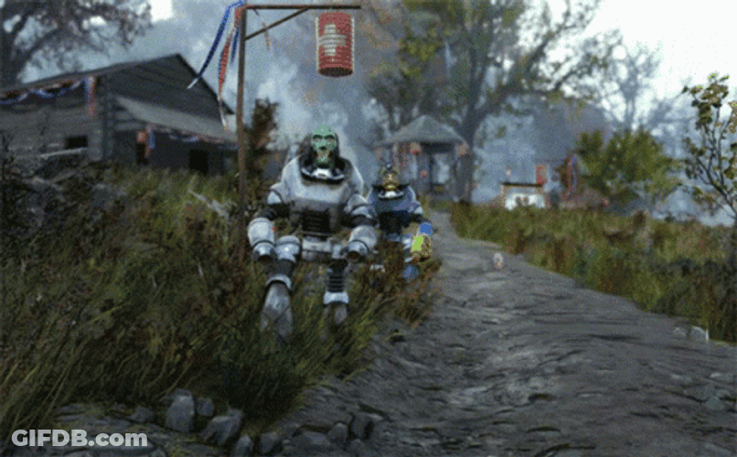 Fallout Bot Troop Walking GIF