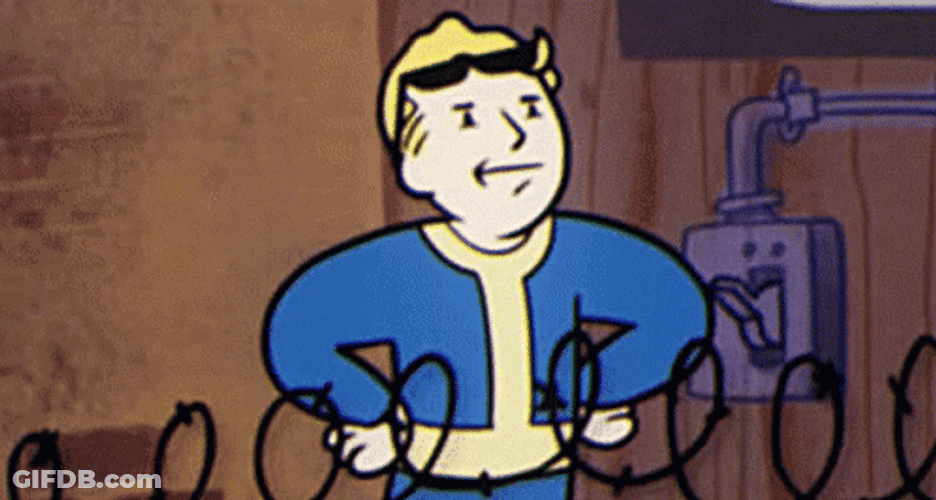Fallout Vault Boy Finger Gun GIF