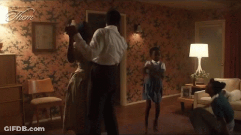 Family Dancing In Living Room With Word Them GIF