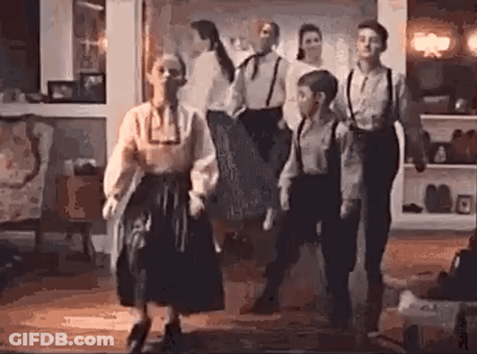 Family Doing Irish Jig GIF