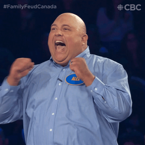 Family Feud Contestant Hollering GIF