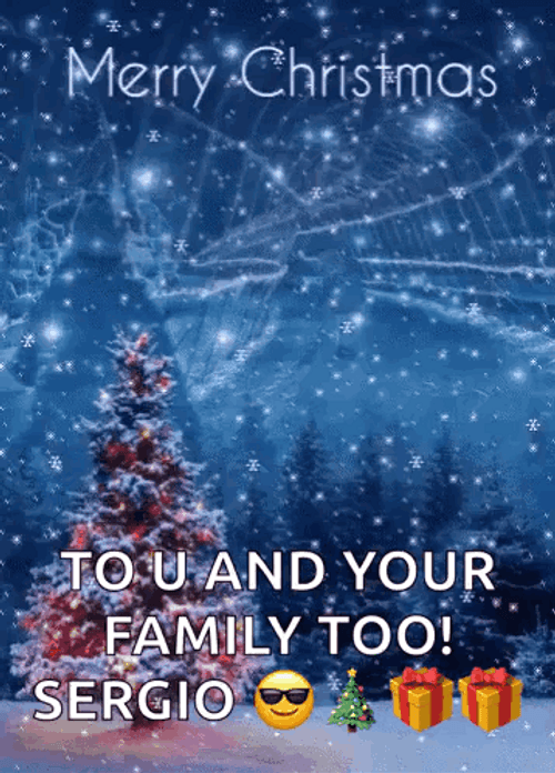 Family Greetings Christmas Card GIF