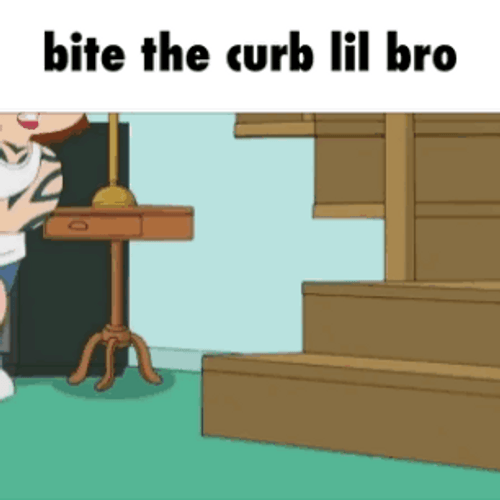 Family Guy Bite The Curb Lil Bro Stomp GIF