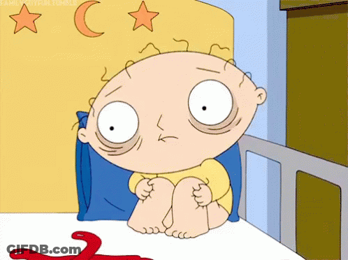 Family Guy Character Sitting On Bed With Crossed Feet GIF