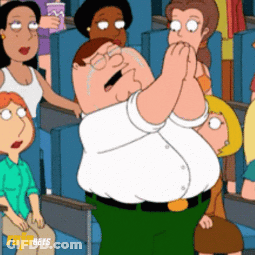Family Guy Crying Peter Griffin Aplausos GIF