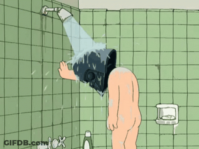 Family Guy Darth Vader Showering GIF