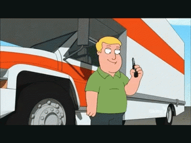 Family Guy Funny Moving Truck Accident GIF