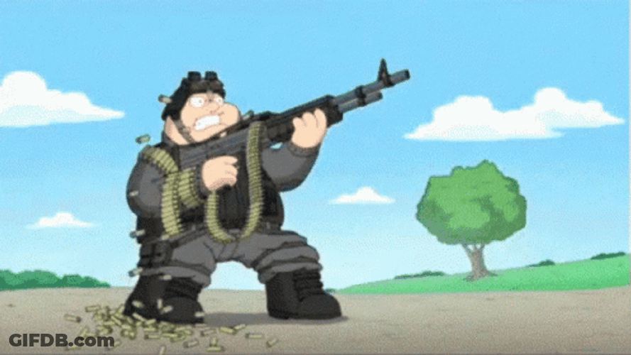 Family Guy Peter Griffin As Gunner GIF