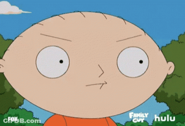 Family Guy Stewie Griffin Suspicious Face GIF