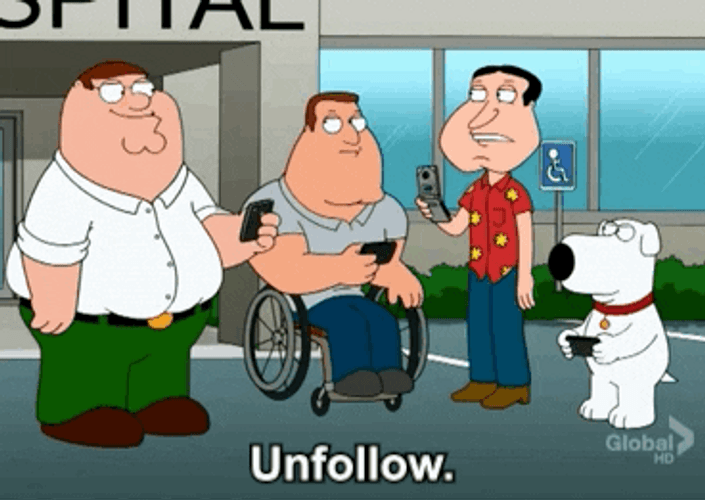 Family Guy Unfollow GIF