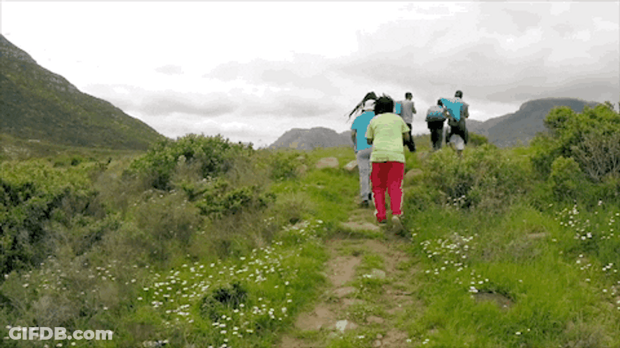 Family Hiking Awesome View GIF