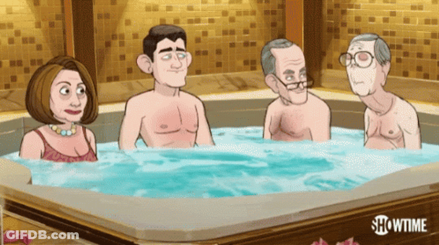 Family In Hot Tub GIF